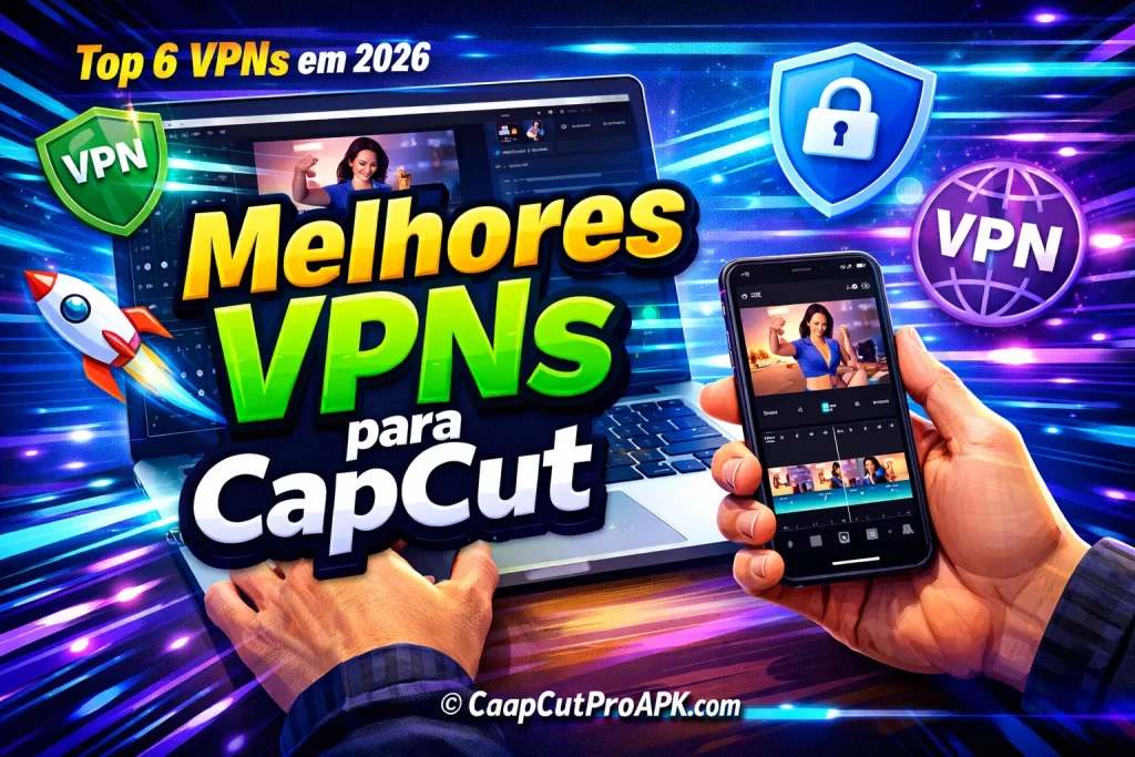 Top 6 VPNs para CapCut 2026 Rápidas e Seguras